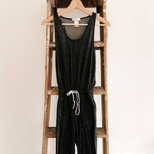 Black Small Jumpsuit with Drawstring